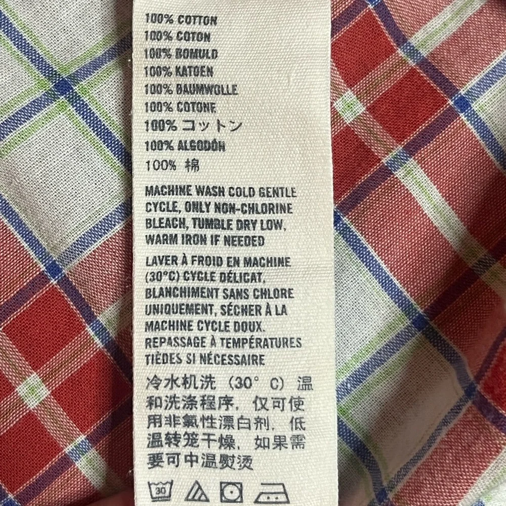 Abercrombie‎ Kids Size XS Vintage Y2K Button Up Plaid Shirt
